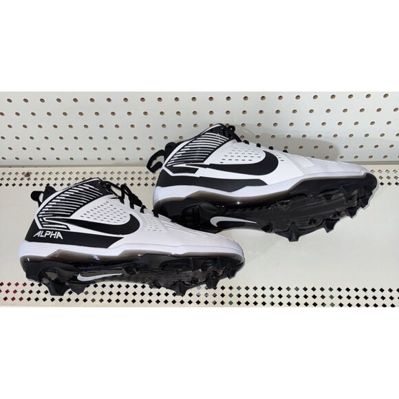 Nike Alpha Menace Strong Mens Football Lineman Cleats Size 14 White Black main image 5